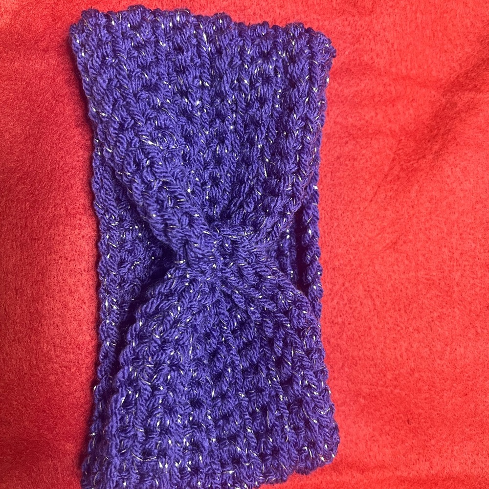 Purple Knitted Headband